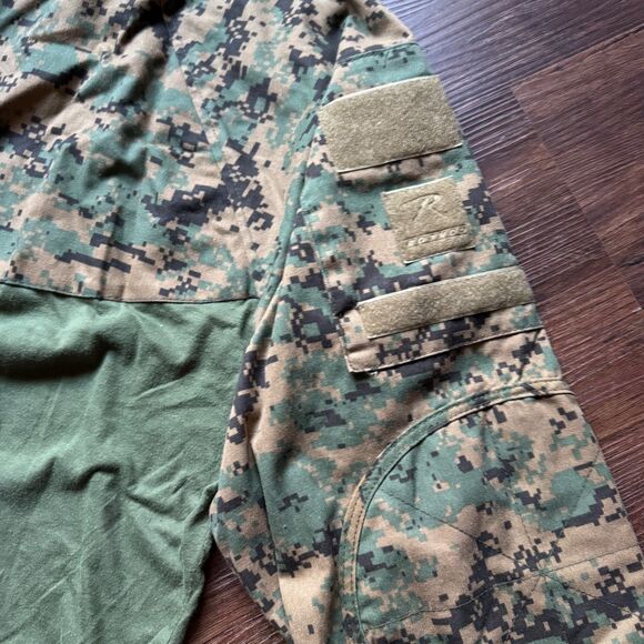 ROTHCO Tactical Combat Camo  XXL Mens Shirt Long Sleeve Uniform Army Digital - Picture 4 of 11